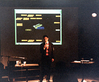 etoy.zai giving his presentation at the event